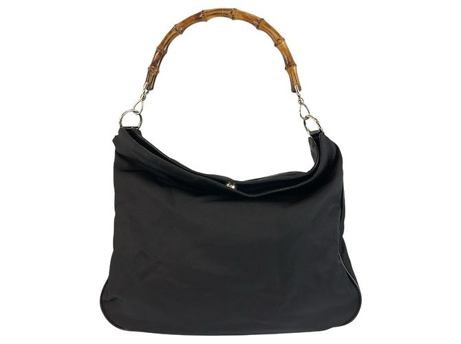 Borsa a spalla Gucci in nylon nero