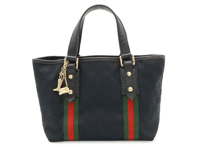 Mini Tote Gucci GG Canvas Nero