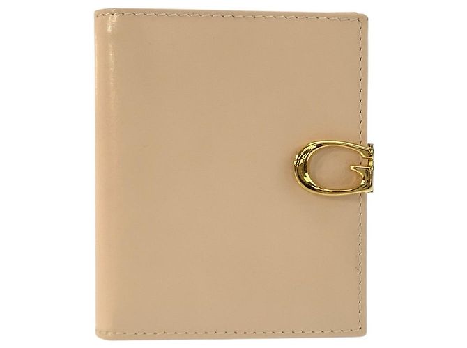 Carteira Compacta Gucci G Logo Marrom Bege