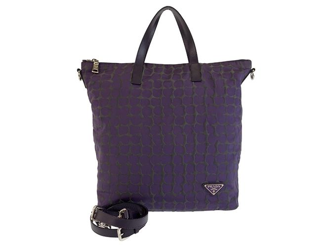 Prada Nylon Tote Bag Lila