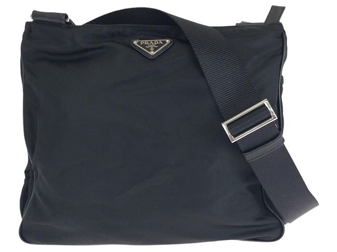 Sac à épaule Prada Tessuto Saffiano Noir