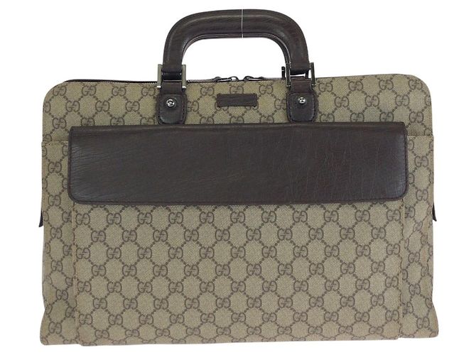 Mallette Gucci Marron Beige en Toile