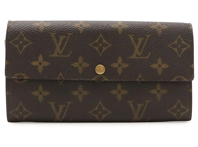 Carteira Longa Monogram Louis Vuitton Marrom