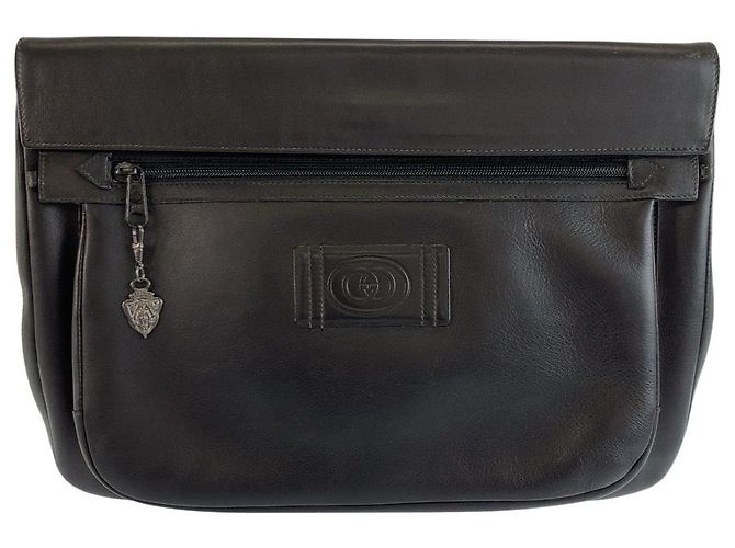 Borsa a pochette Gucci Interlocking Nero