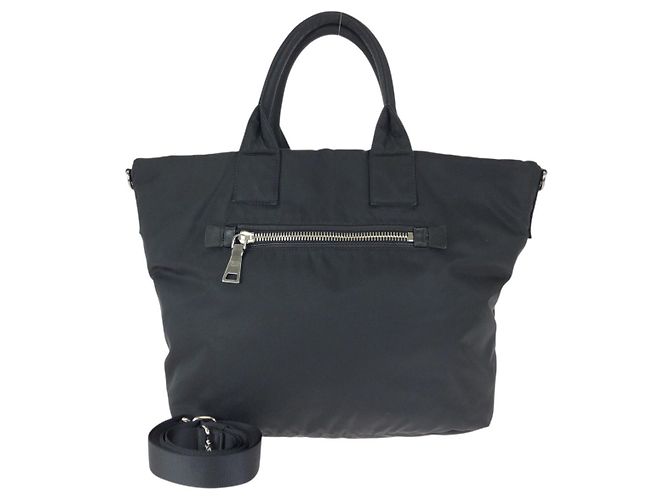 Prada Tessuto Double Tote Bag Schwarz