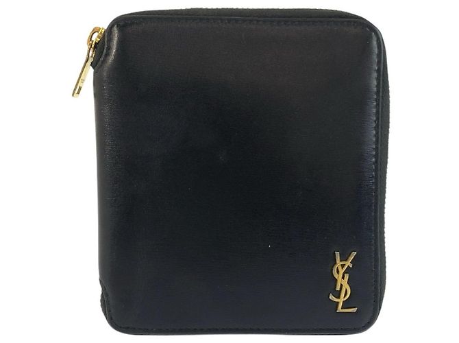 Autre Marque Yves Saint Laurent Tiny Folding Wallet Schwarz