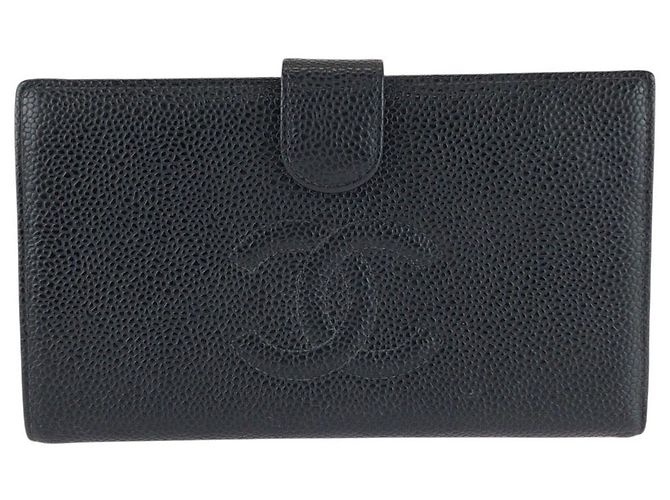 Cartera larga Chanel Coco Mark Negro