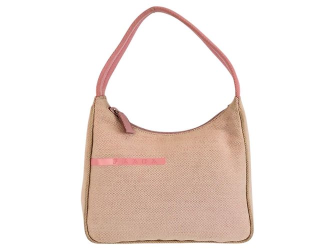 Sac à main Prada rose en toile