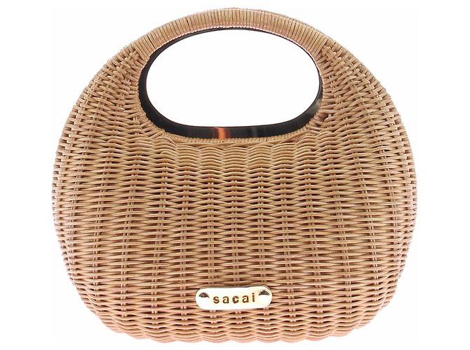 Sacai Sac Rattan Round NATURAL Marrone