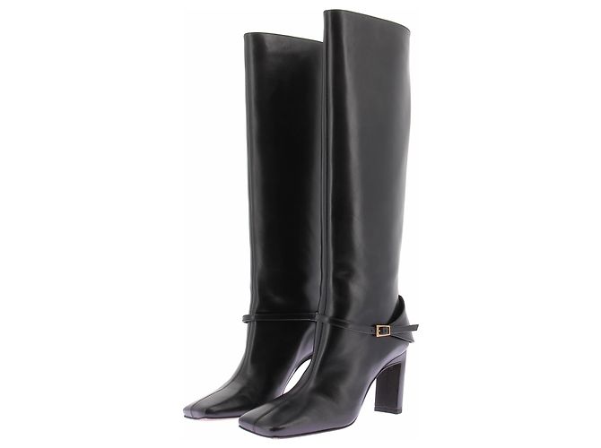Wandler Botas de couro preto com fivela "Isa"