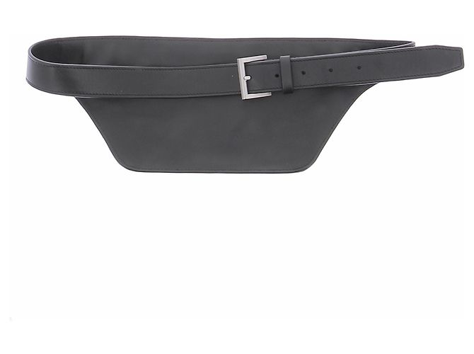 Autre Marque Gürteltasche aus schwarzem Leder