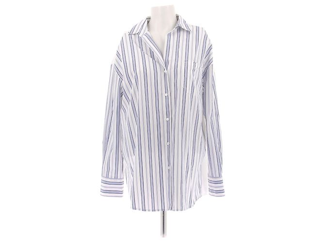 Max Mara Blau-weiß gestreiftes Hemd