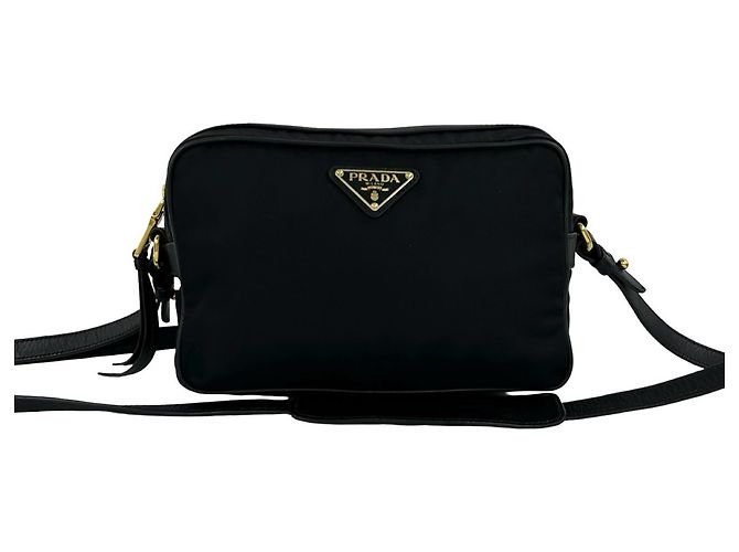 Mini borsa a tracolla Prada in nero