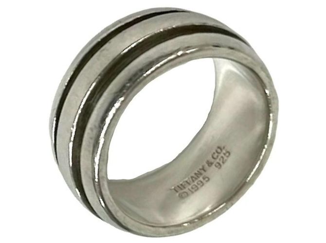 Autre Marque Anello Fascia Double Line Grooved Tiffany & Co. Argento