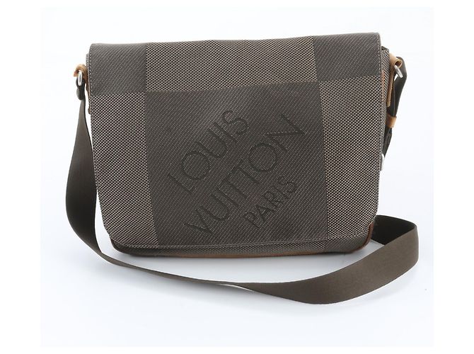 Sac Petit Messager Louis Vuitton Damier Géant Vert Kaki