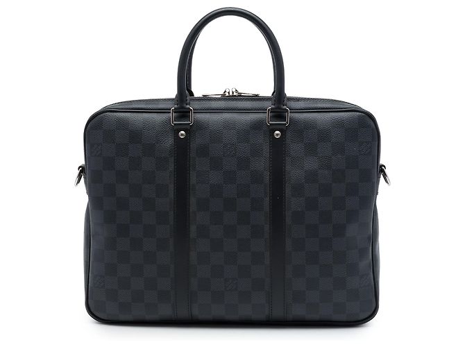Louis Vuitton Black Damier Graphite Porte Documents Voyage PM Nero
