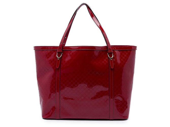 Bolso Tote Gucci Nice de charol Microguccissima rojo Roja