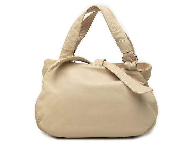 Bolsa LOEWE em Nappa macio com acabamento em camurça bege