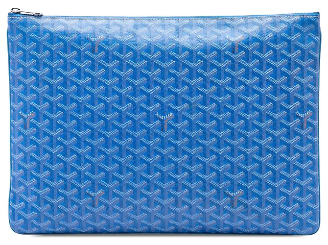Goyard Blue Goyardine Senat GM Azul