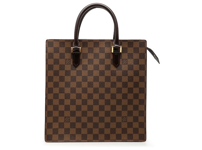 Louis Vuitton Brown Damier Ebene Venice Sac Plat Marrone