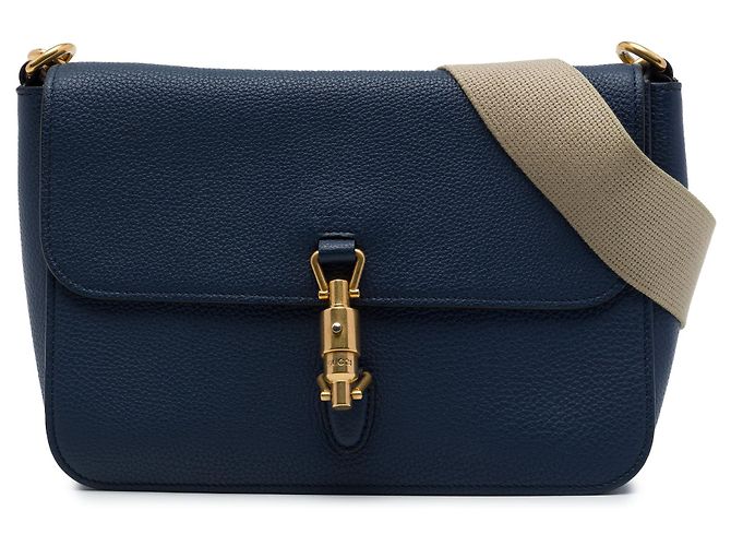 Gucci Bolsa Transversal Conversível Soft Jackie em couro de bezerro azul
