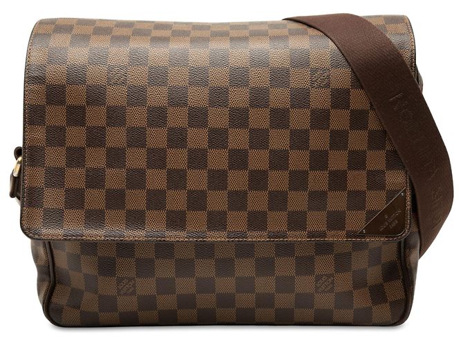 Louis Vuitton Brown Damier Ebene Shelton MM Marrone