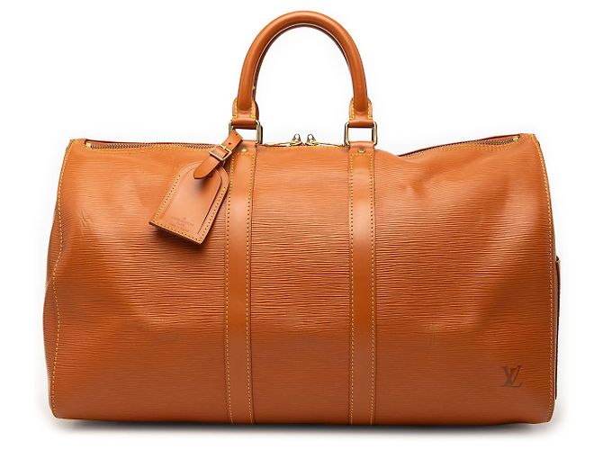 Louis Vuitton Brown Epi Keepall 45 Marron