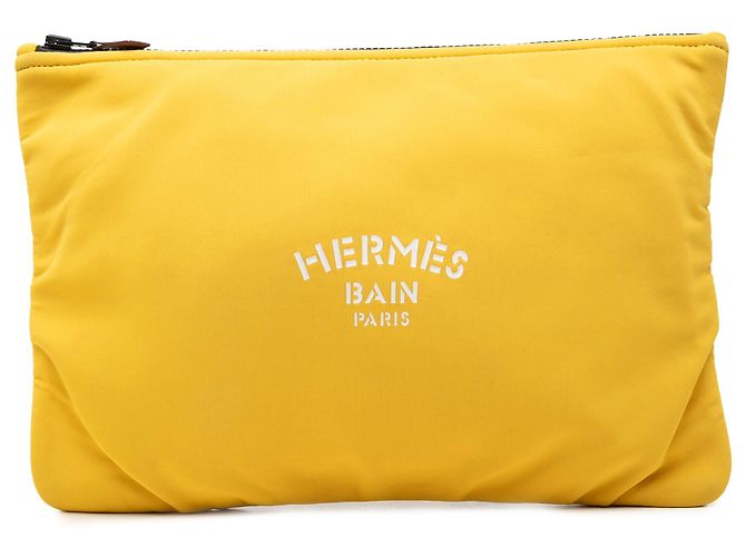 Custodia Hermès Neobain Medium in neoprene giallo