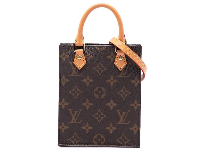 Louis Vuitton Brown Monogram Petit Sac Plat Marron