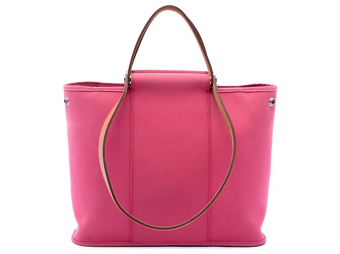 Hermès Pink Toile Cabag Elan PM Rosa