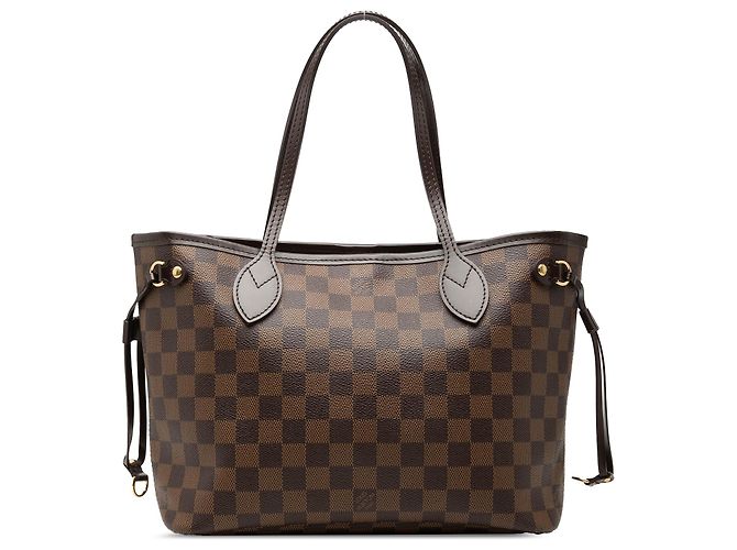 Louis Vuitton Brown Damier Ebene Neverfull PM Marrom