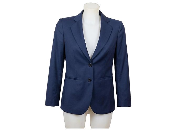 Loro Piana Blue Wool Single-Breasted Blazer