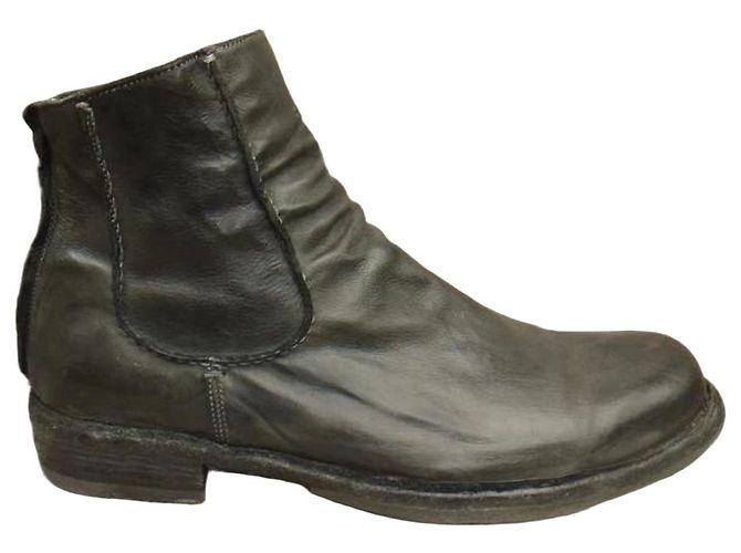 Autre Marque Officine Creative Lederstiefeletzin Schwarz