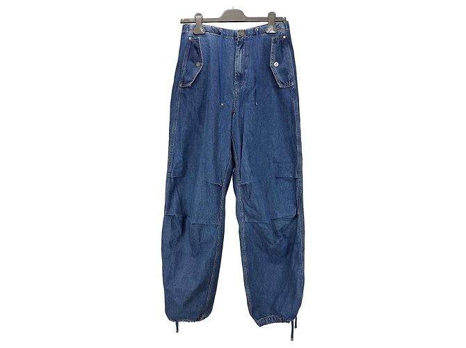 Autre Marque Pantaloni Cargo in Denim Blu Dion Lee