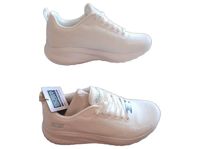 Autre Marque Skechers Bobs Sport Baskets Memory Foam - Blanc