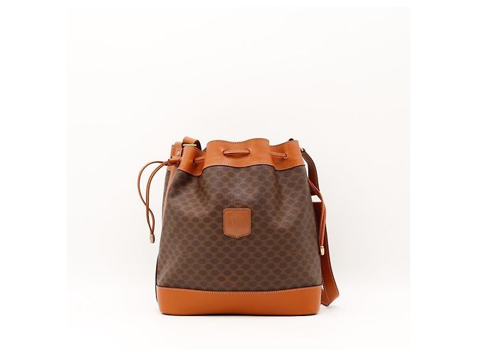 Céline Bolsa Bucket Celine Macadam Marrom