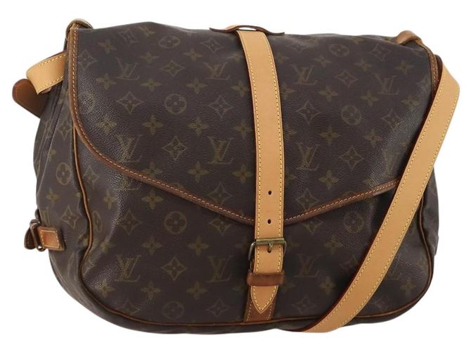 LOUIS VUITTON Monogram Saumur 35 Shoulder Bag M42254 LV Auth hk4113 Monograma