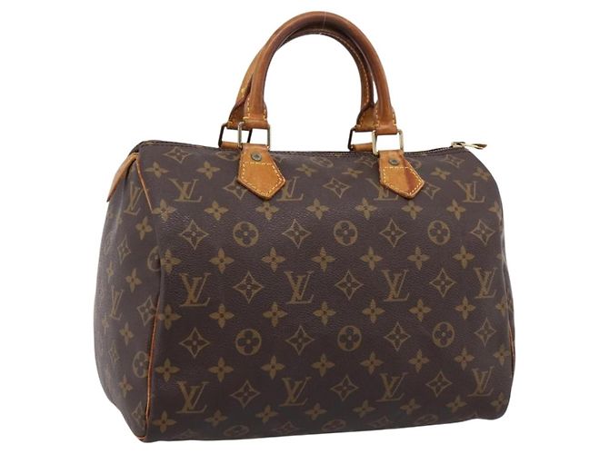 LOUIS VUITTON Monogram Speedy 30 Hand Bag M41526 LV Auth 201410 Monograma