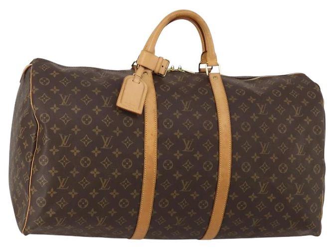 LOUIS VUITTON Monogram Keepall 60 Boston Bag M41422 LV Auth 196972 Monograma