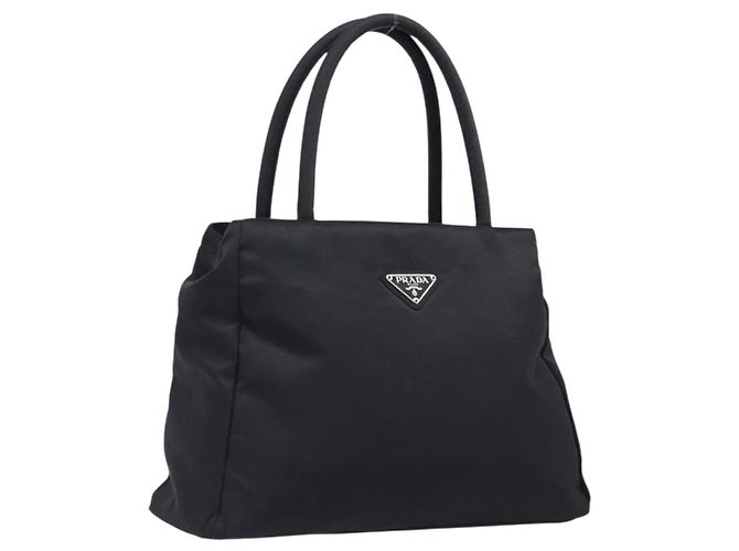 Borsa a mano PRADA Nylon Black Auth 201421 Nero