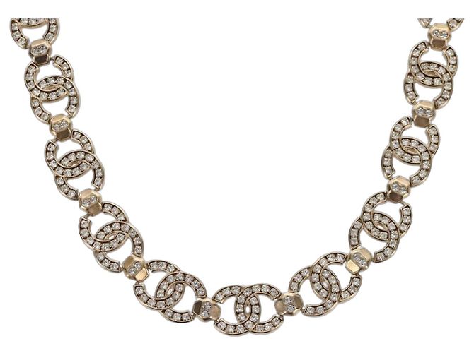 CHANEL Halskette Metall Gold CC Auth ki6807M Golden