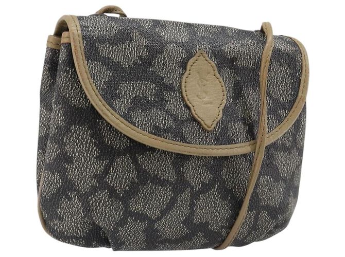 Autre Marque Bolsa de Ombro SAINT LAURENT PVC Canvas Gray Auth 200711 Marrom