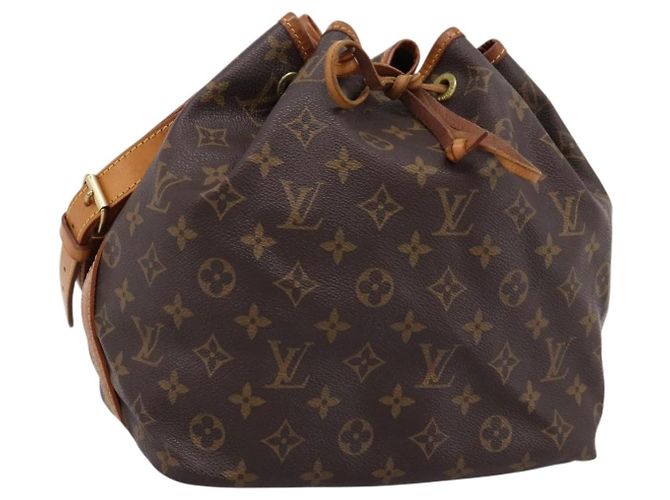 LOUIS VUITTON Bolsa de Ombro Monogram Petit Noe M42226 LV Auth 201160V Monograma