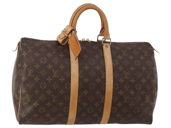 LOUIS VUITTON Monogram Keepall 45 Boston Bag M41428 LV Auth 199016 Monogramme