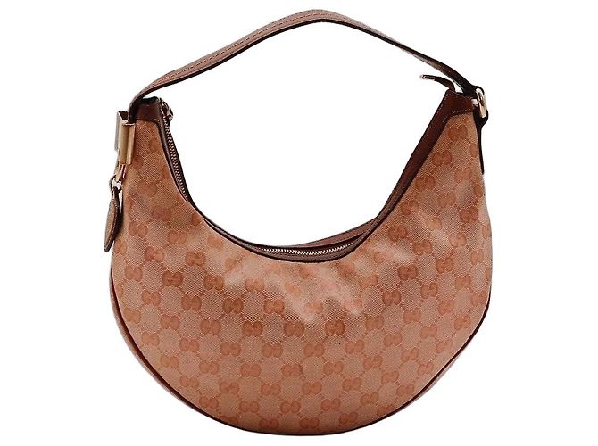 Bolsa Hobo Gucci em tela monogramada Marrom Bege