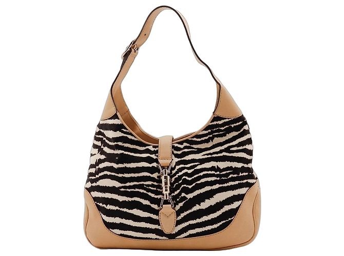 Bolsa de ombro Gucci com estampa de zebra Marrom