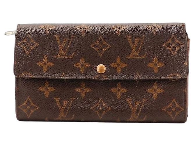 Cartera larga Louis Vuitton Monogram Canvas Castaño