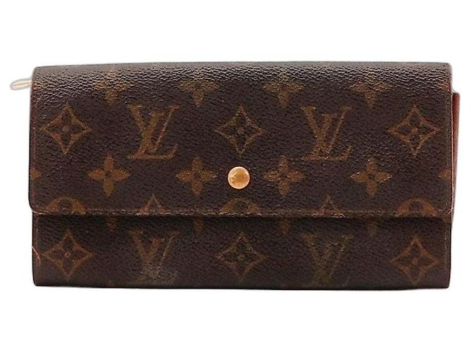 Louis Vuitton Monogram Canvas Long Wallet Brown