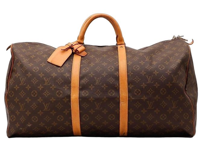 Mala de viagem Louis Vuitton Keepall 55 Monogram Canvas Marrom Monograma