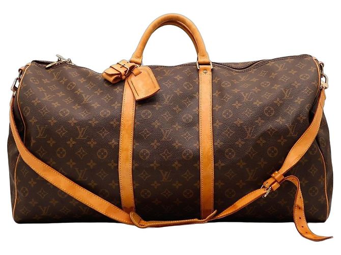 Mala de Viagem Louis Vuitton Keepall 55 Monogram Canvas Marrom Monograma